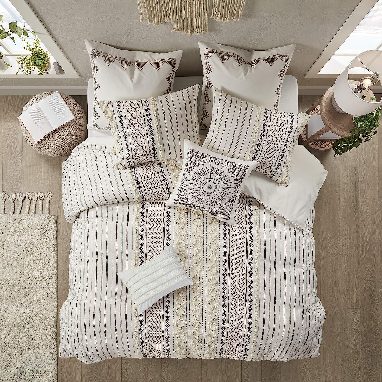 INK+IVY Imani 100% Cotton Comforter Mid Century Modern Design Chenille Tufted All Season Bedding ... | Amazon (US)
