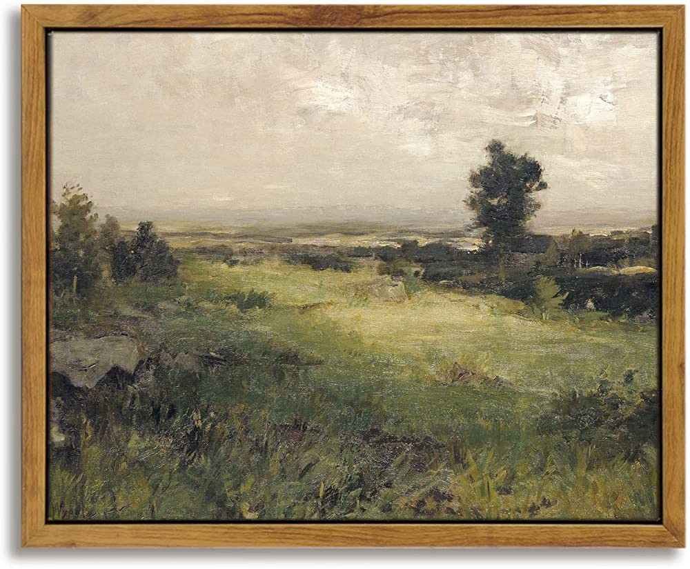 InSimSea The Vast Grassland Wall Art Room Decor, Classical Scenery Oil Painting Canvas Art Wall D... | Amazon (US)