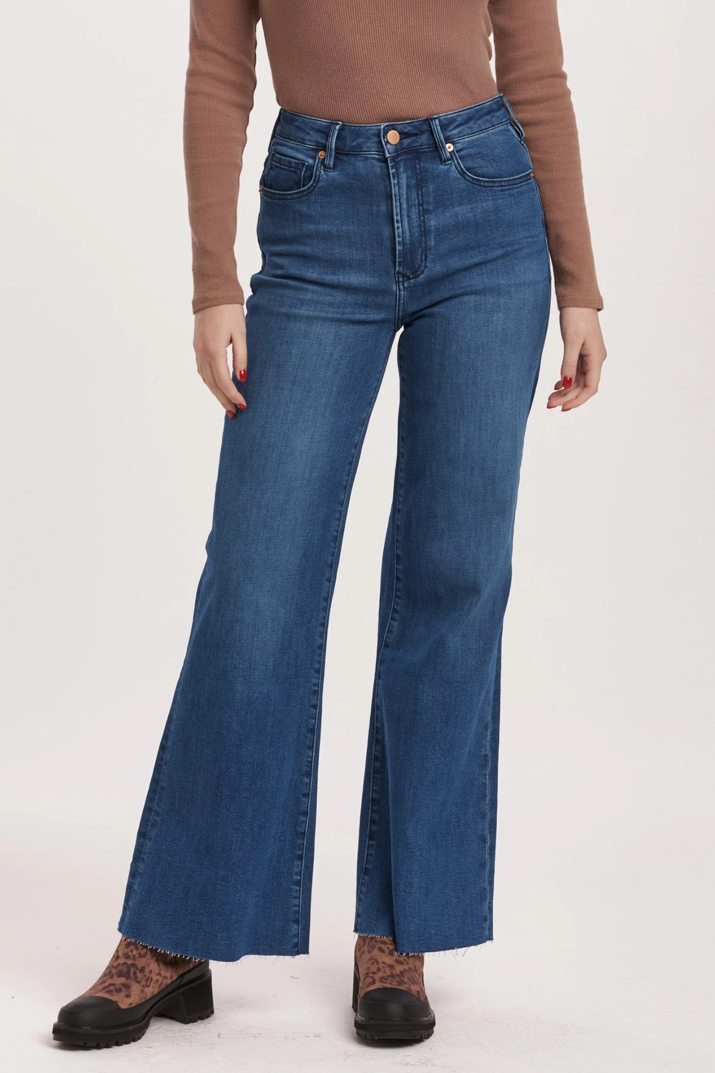 FIONA WIDE LEG JEAN VIOLET BLUE | Dear John Denim