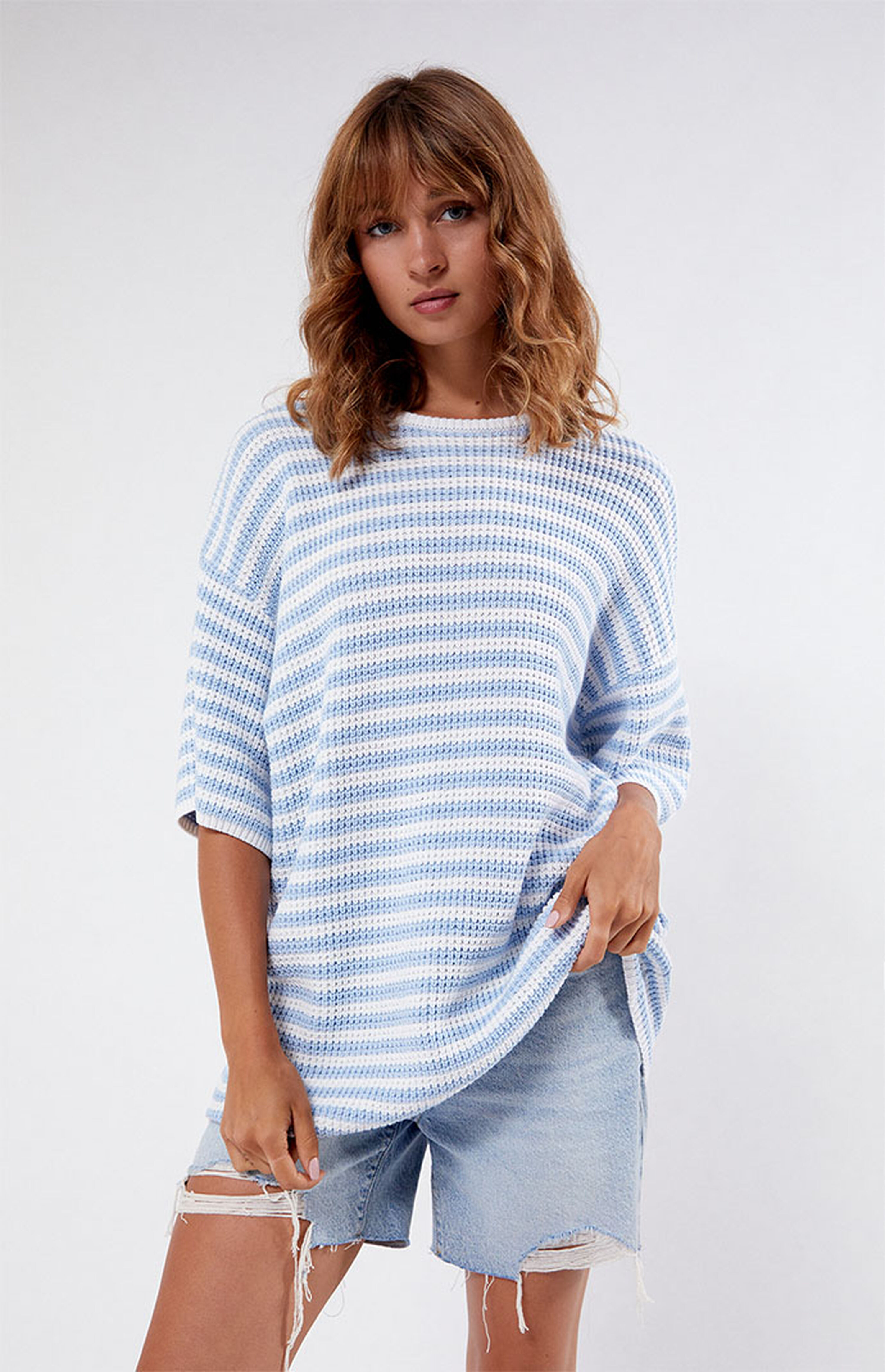 Rhythm Corsica Striped Knit Oversized Sweater | PacSun