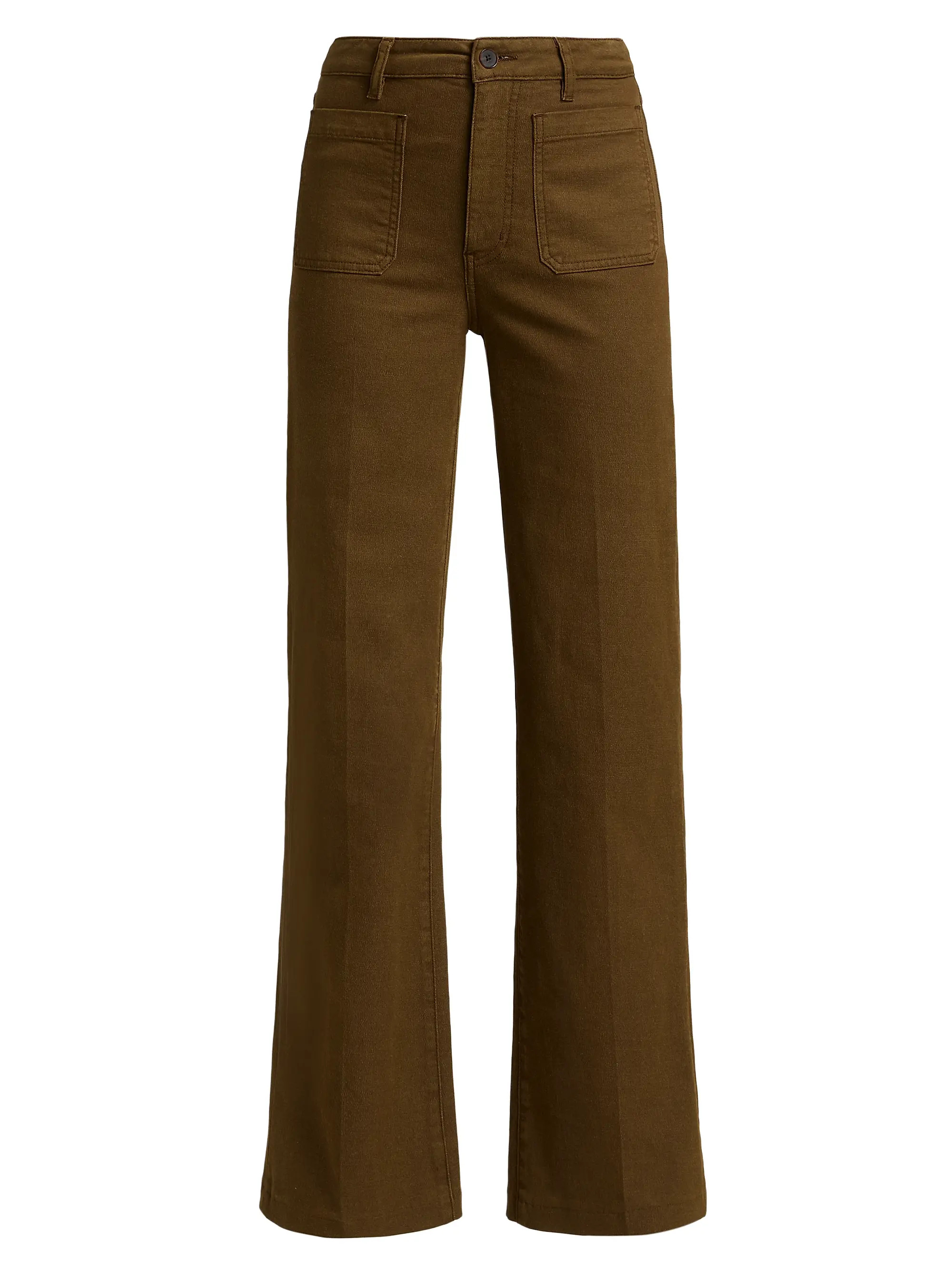 Frame The Refined High-Rise Wide Flared Jeans | Saks Fifth Avenue | Saks Fifth Avenue