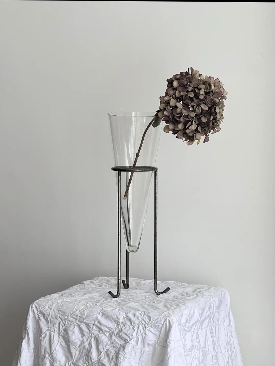 Vintage heavy glass vase, interior home decor | Etsy (US)