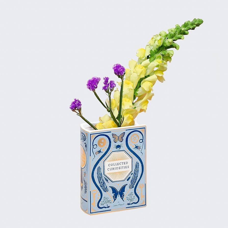 Bibliophile Ceramic Vase: Collected Curiosities illustrated by Jane Mount: (Flower Vase, Desk Vas... | Amazon (US)