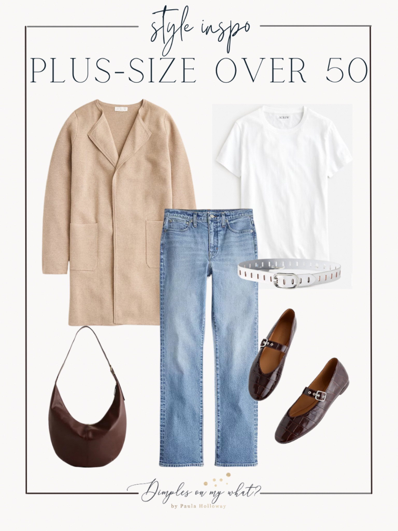 J.Crew Plus-size fall outfit idea with quality plus-size wardrobe staples. 

Plus-size long cardigan outfit for fall  

#LTKplussize #LTKover40 #LTKsalealert