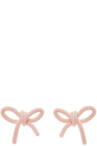 SSENSE Exclusive Pink YVMIN Edition Bow Earrings | SSENSE