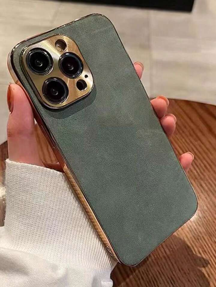New Vintage Leather Texture PU Leather Phone Case Fit Compatible With Samsung/Apple IPhone 11/12/... | SHEIN