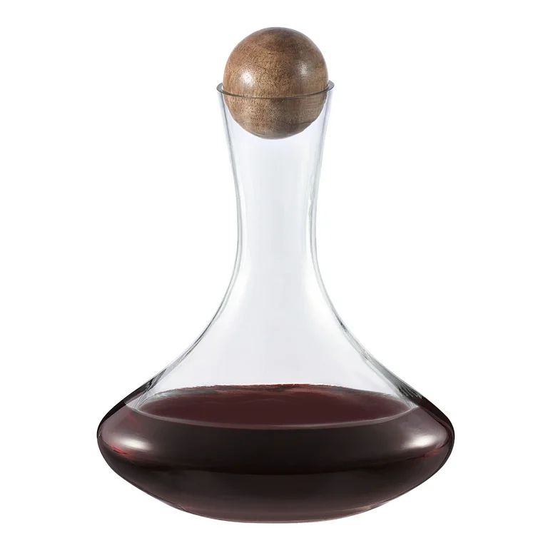 Better Homes & Gardens Glass Wine Decanter with Wooden Sphere Stopper | Walmart (US)