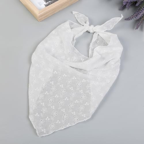 Hair Bandanas for Women Trendy Bandana Head Kerchief for Women’s Hair Cute Hair Scarf Headband White Adjustable Bandana headband for girls | Amazon (US)