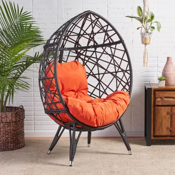 Borman Wicker Teardrop Swing Chair | Wayfair North America