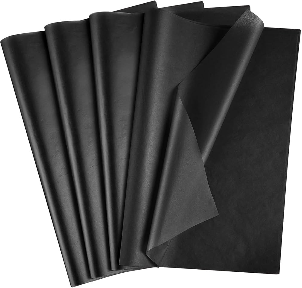 Black Tissue Paper for Gift Bags 80 Sheets Wrapping Tissue Paper Bulk, AORZIT14x20 Inch Black Wra... | Amazon (US)