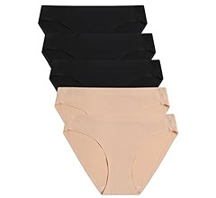 voenxe Women Bikini Underwear,Seamless Breathable Ladies Panties,No Show Comfortable Briefs Undie... | Amazon (US)