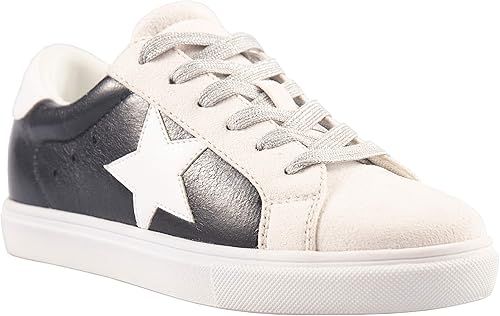 PARTY Women's Fashion Star Sneaker Lace Up Low Top Comfortable Cushioned Walking Shoes | Amazon (US)
