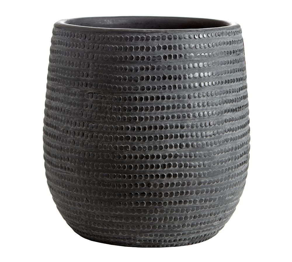 Cosgrove Ceramic Planter, Medium - Charcoal | Pottery Barn (US)