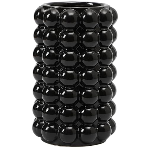 YANWE1 Black Bubble Vase, Ceramic Vase, Flower Vase, Boho Vase, Tall Ceramic Vase, Vase for Decor, Modern Ceramic Vase for Living Room, Dinner Table, Bedroom, Wedding, Fireplace Mantel, 8.5 Inches | Amazon (US)