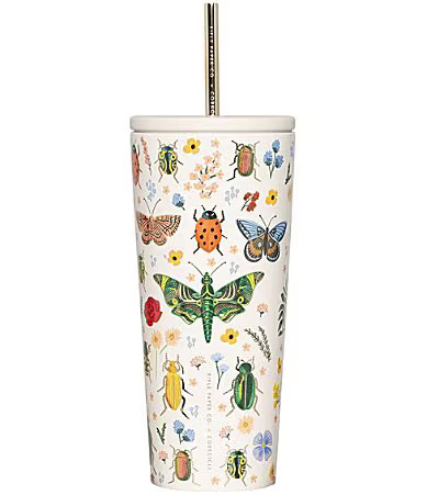 Corkcicle x Rifle Paper Co. Curio Stainless Steel Triple-Insulated Cold Cup Tumbler 24oz - Curio Cream | Dillard's