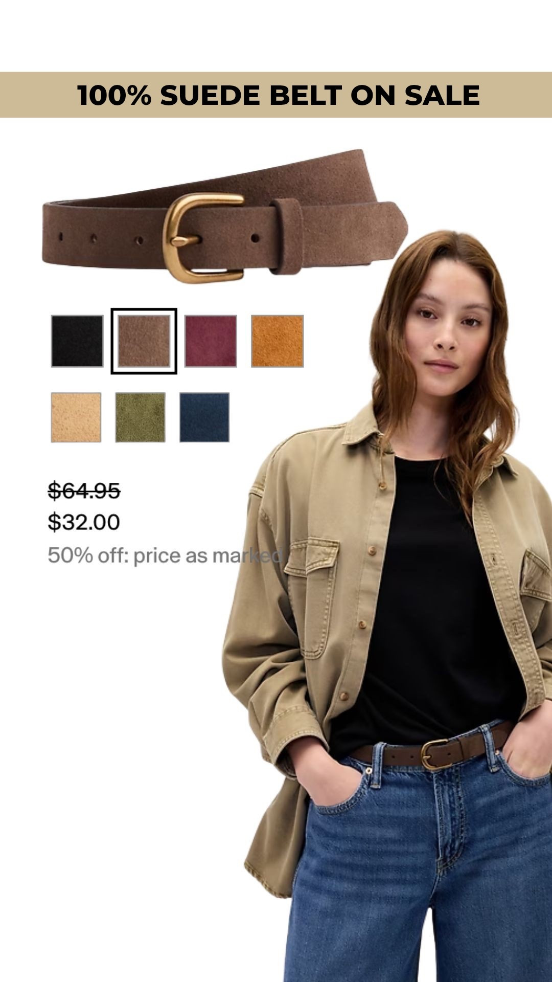 I came across this suede belt that is 50% off and had to share it! I love that it comes in seven different colors and is a very classic sample shape which means that you’re going to be able to wear this quite a lot both in and outside of work 🙂‍↕️🙌🏻


Suede belt, belt, fall, accessories, fall outfit, fall belt, women’s belt 

#LTKFallSale #LTKFindsUnder50 #LTKWorkwear