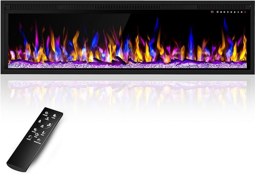 ALPACA 50 Inch Electric Fireplace Heater, Recessed in-Wall and Wall-Mounted Linear Heater Firepla... | Amazon (US)