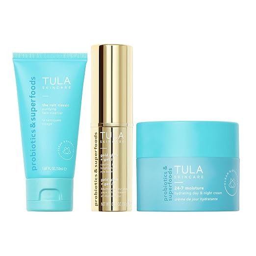 TULA Skin Care Greatest Hits Skincare Discovery Kit, Includes Gold Glow & Get It Eye Balm 0.35 oz... | Amazon (US)