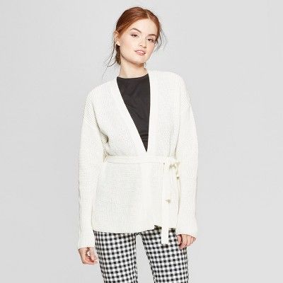 Women's Long Sleeve Belted Wrap Cardigan - A New Day™ | Target