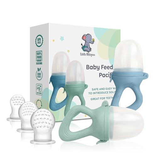 LittleWhispers Baby Fruit & Food Feeder Pacifier - Pacifier Feeders for Fresh Fruit or Frozen Breastmilk - Infant Teething Relief - Set of 2 | Amazon (US)