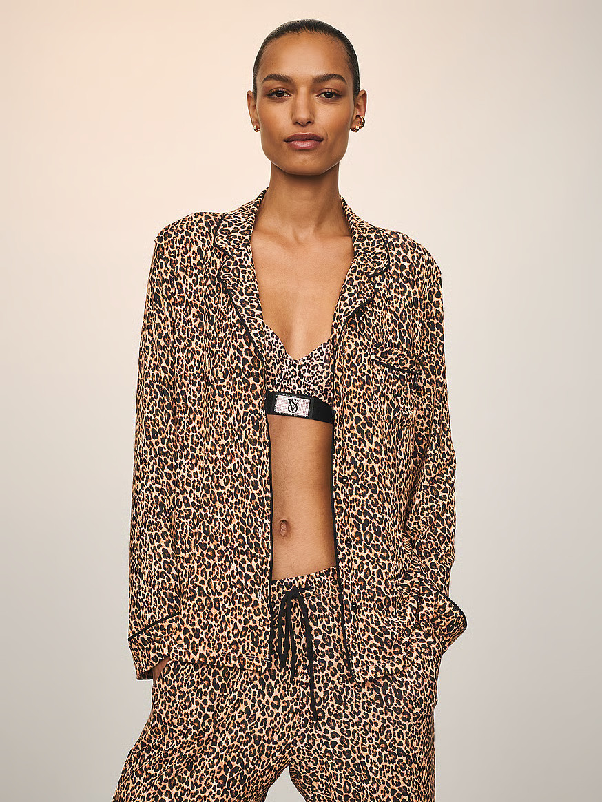 Buy Modal Soft Bow Long Pajama Set, Angel Pink W Bow - Order Pajamas Sets online - Victoria's Sec... | Victoria's Secret (US / CA )