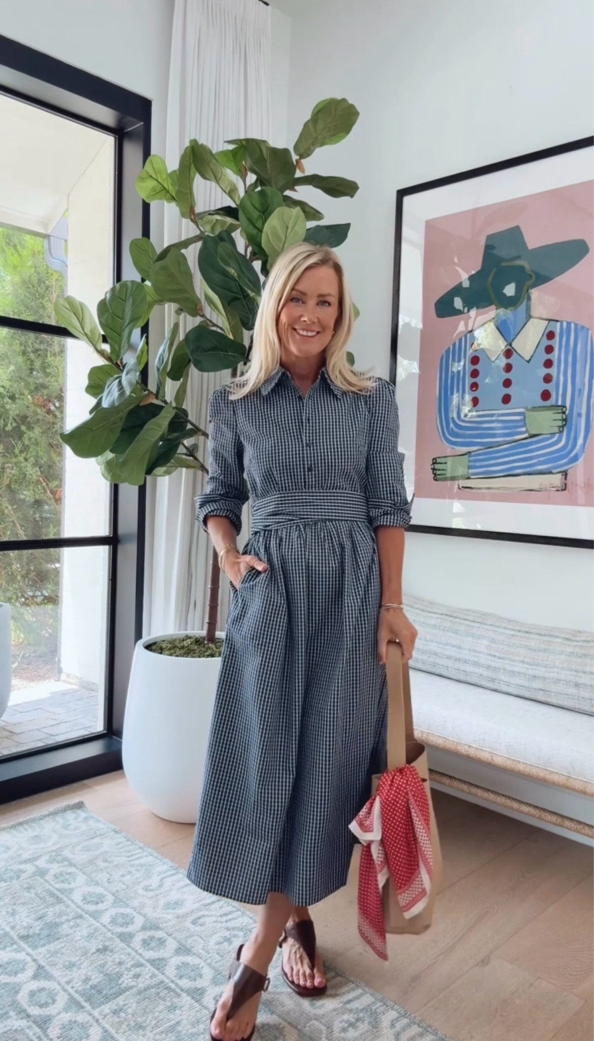 A cute bubble dress with navy gingham print! Love how well this will transition into fall.

Dress: xs

#LTKOver40 #LTKSeasonal #LTKgrwm