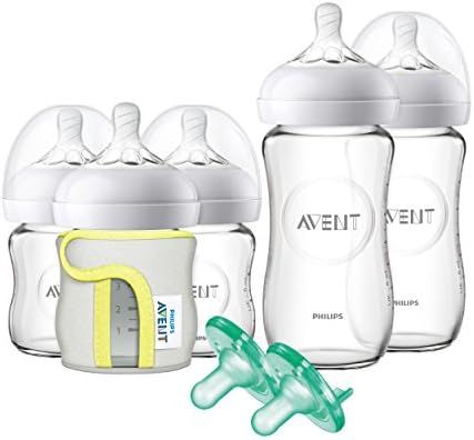 Philips Avent Natural Glass Bottle Baby Gift Set, SCD201/01 | Amazon (US)