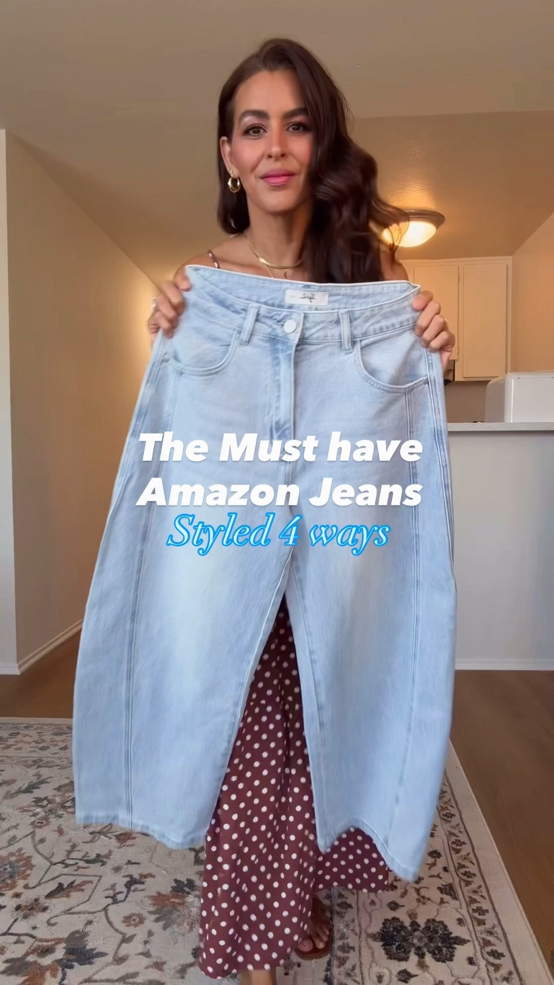 10% w/Code CROP10PANTS：4.19
Wearing a size 4 in barrel jeans and 6 straight jeans. I should have gotten one size Smaller.
I am 5’7” 130 pounds. Size s 

#LTKSaleAlert #LTKOver40 #LTKootd