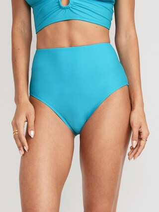 High-Waisted Classic Bikini Swim Bottoms for Women | Old Navy (US)
