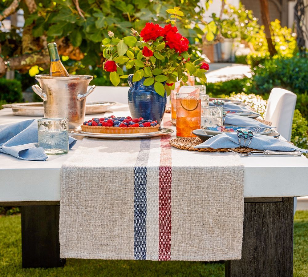 Patriotic Stripe Table Runner | Pottery Barn (US)