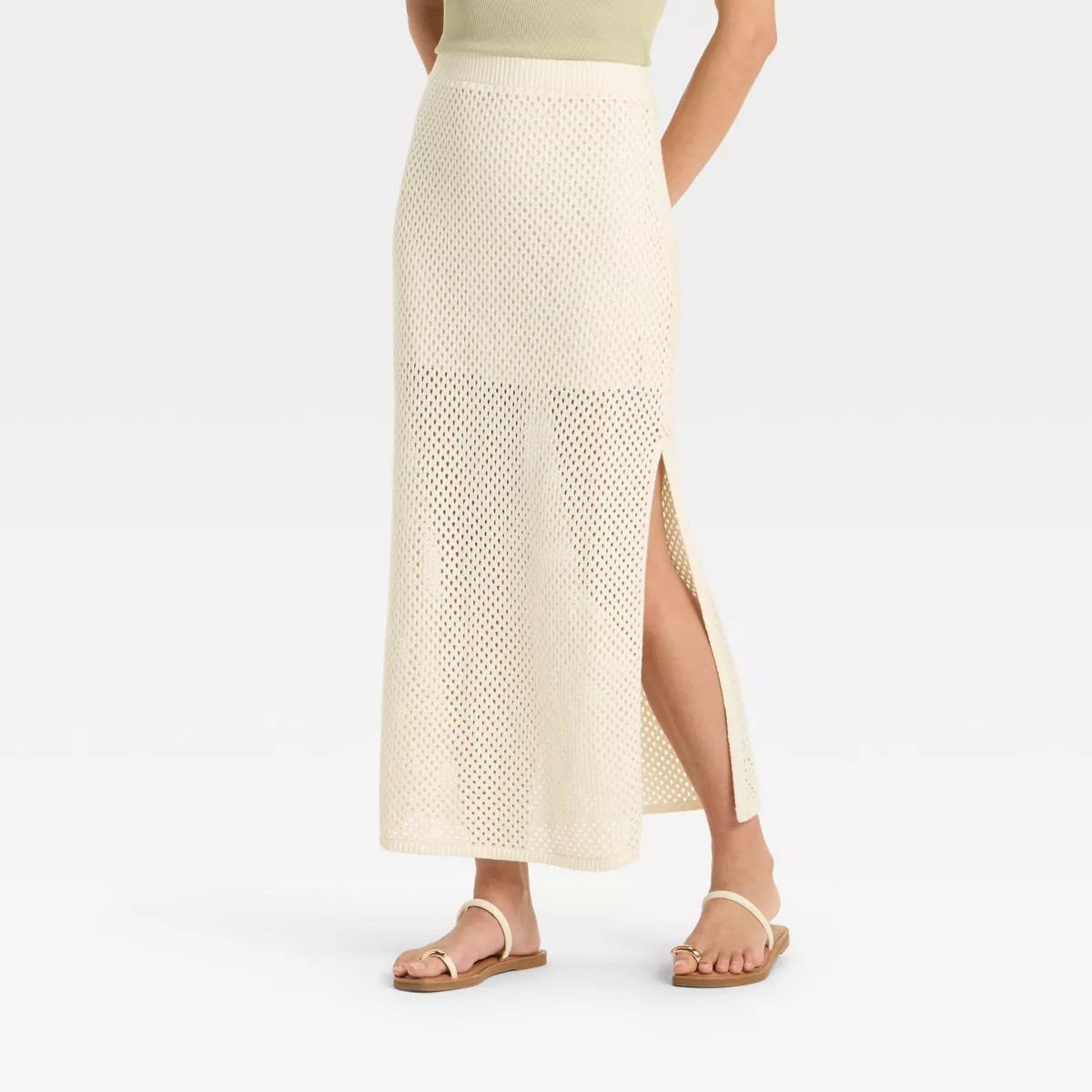 Women's Maxi Sweater Skirt - Universal Thread™ Cream M | Target