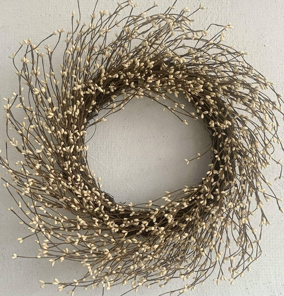 Artificial Twig Summer Front Door Wreath 24 Inch Summer Cream Berry Wreath Artificial Eucalyptus ... | Amazon (US)