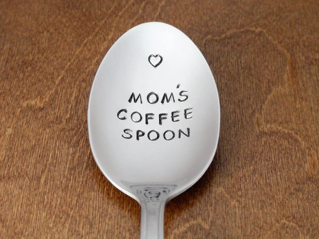Mom Gift Mom's Coffee Spoon Hand Stamped Spoon Unique Gift for Mom From Son From Daughter Birthda... | Etsy (US)