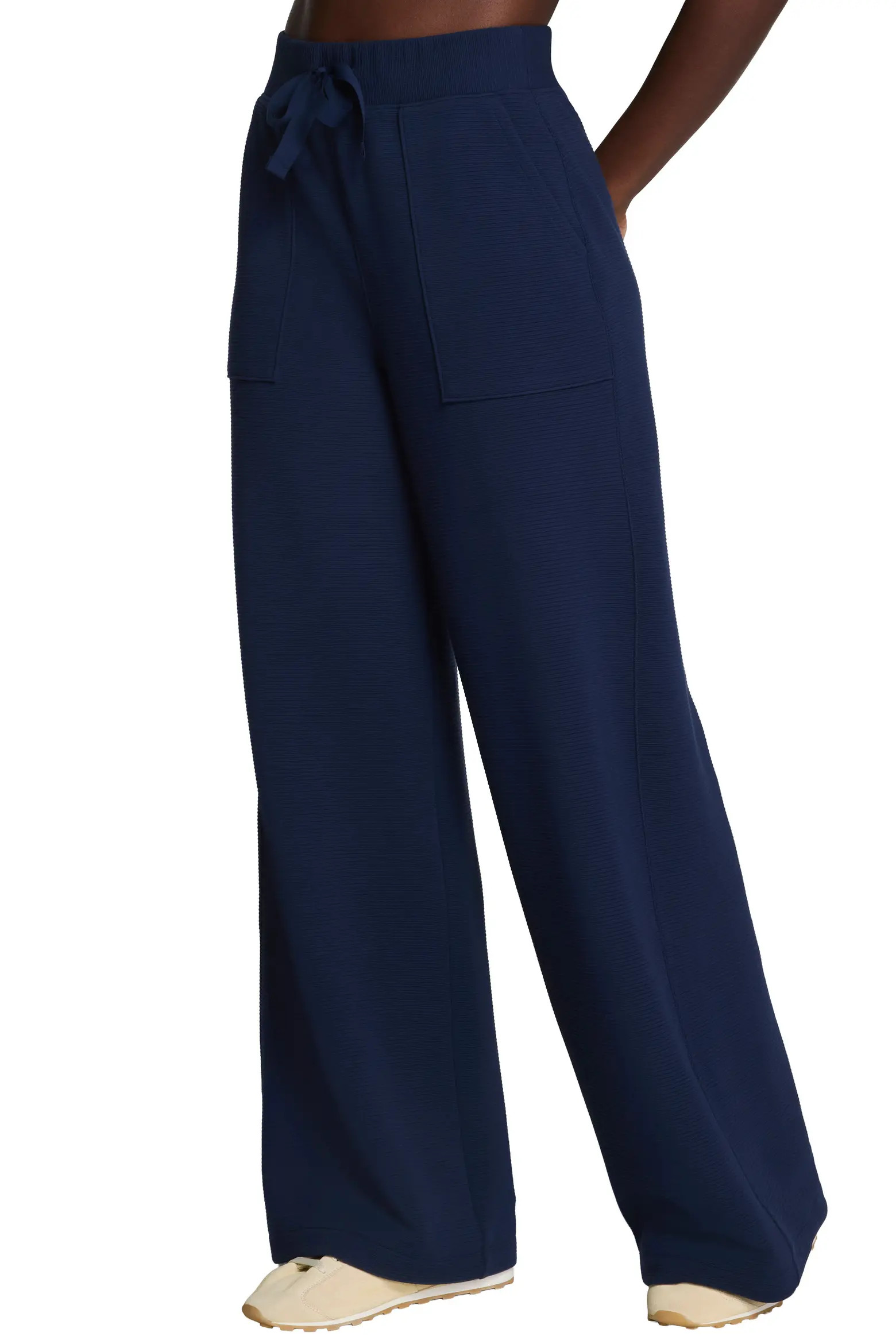 SPANX® AirEssentials Wide Leg French Terry Rib Pants (Women) | Nordstrom | Nordstrom