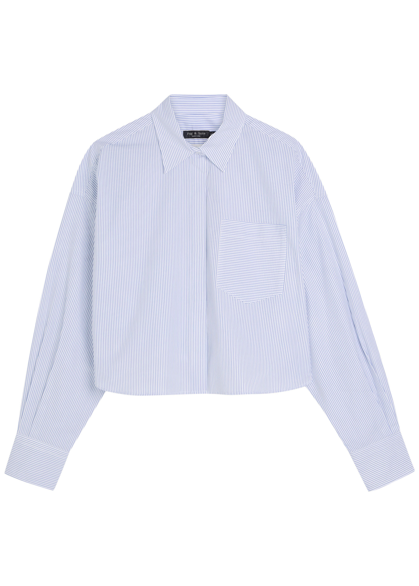 Marin striped cropped cotton-poplin shirt | Harvey Nichols