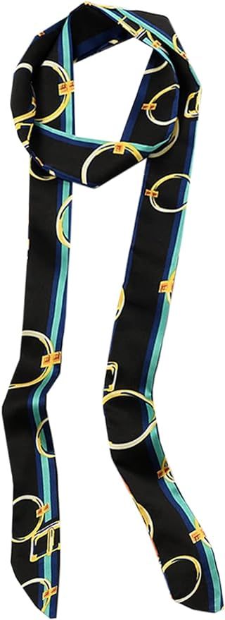 Long Neckerchief Skinny Hair Scarf Necktie Handbag Wrap Handle Satin Belt | Amazon (US)