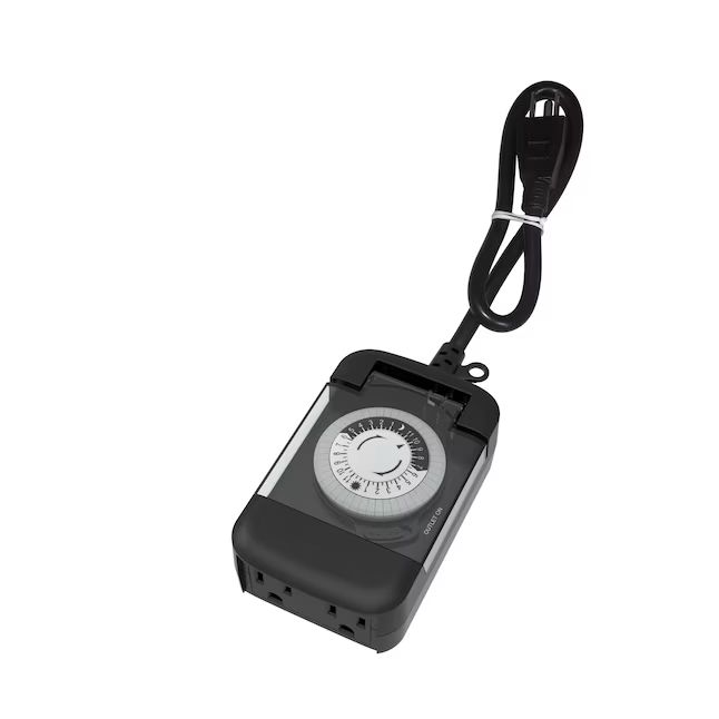 Utilitech 15-Amps 125-volt 2-Outlet Plug-in Countdown Indoor or Outdoor Lighting Timer | Lowe's