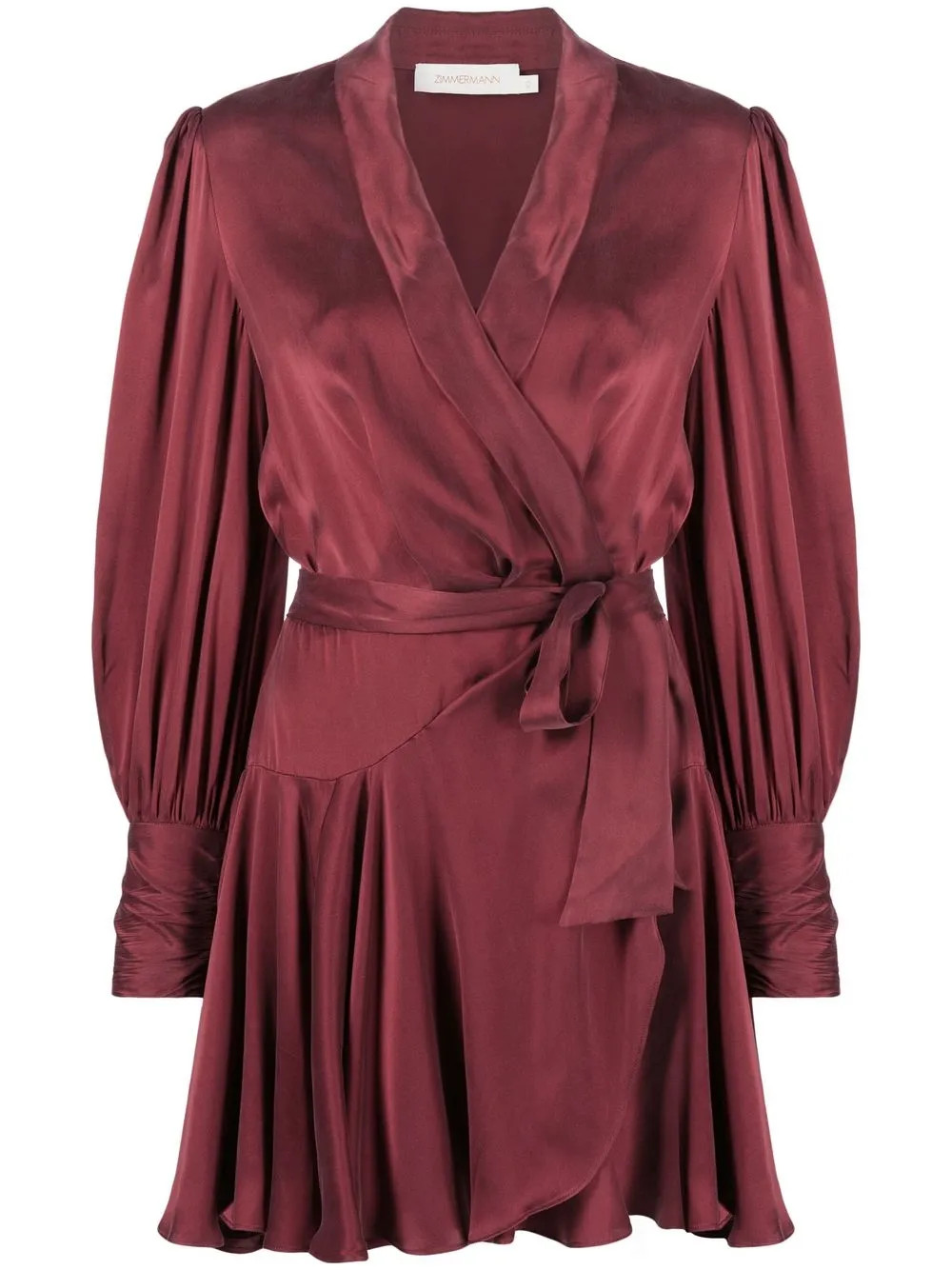 tied-waist silk wrap dress | Farfetch Global