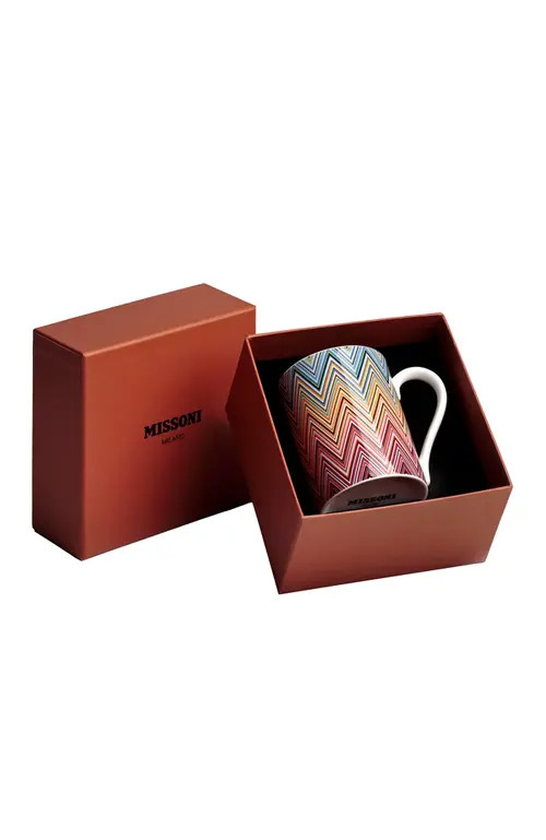 Missoni Home Tableware Mug Cup ZIG ZAG in Luxury Box Jarris 156 diam. 3"", H 3.9"", cap. 12.5 oz in Multicolor at Nordstrom | Nordstrom