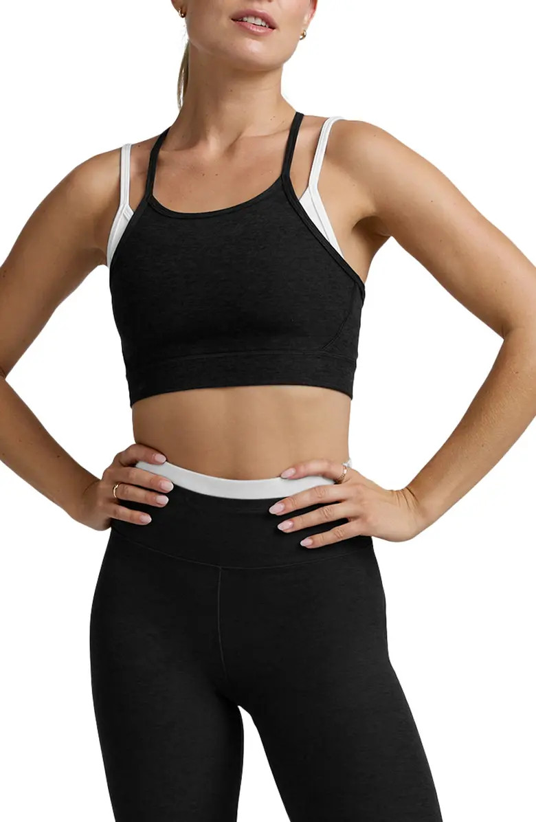 Space Dye Long Layered Bra | Nordstrom