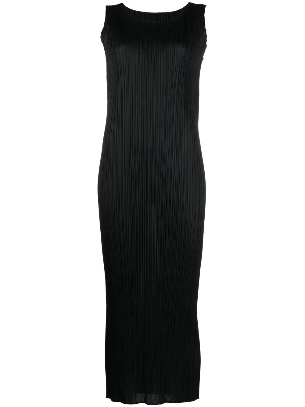 Pleats Please Issey Miyake Sleeveless Pleated Midi Dress - Farfetch | Farfetch Global