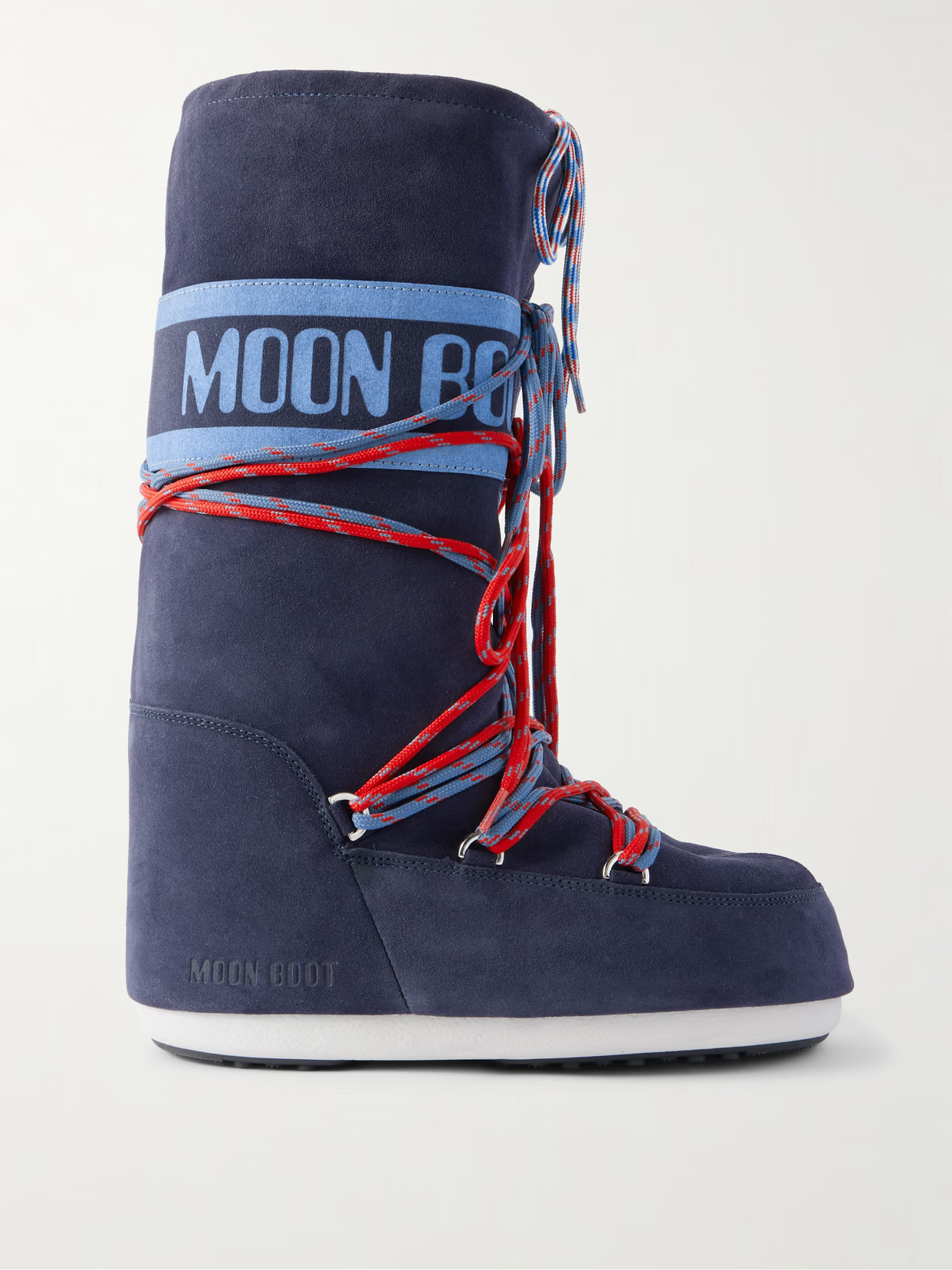 Moon Boot - Icon Suede Snow Boots - Blue | NET-A-PORTER (US)