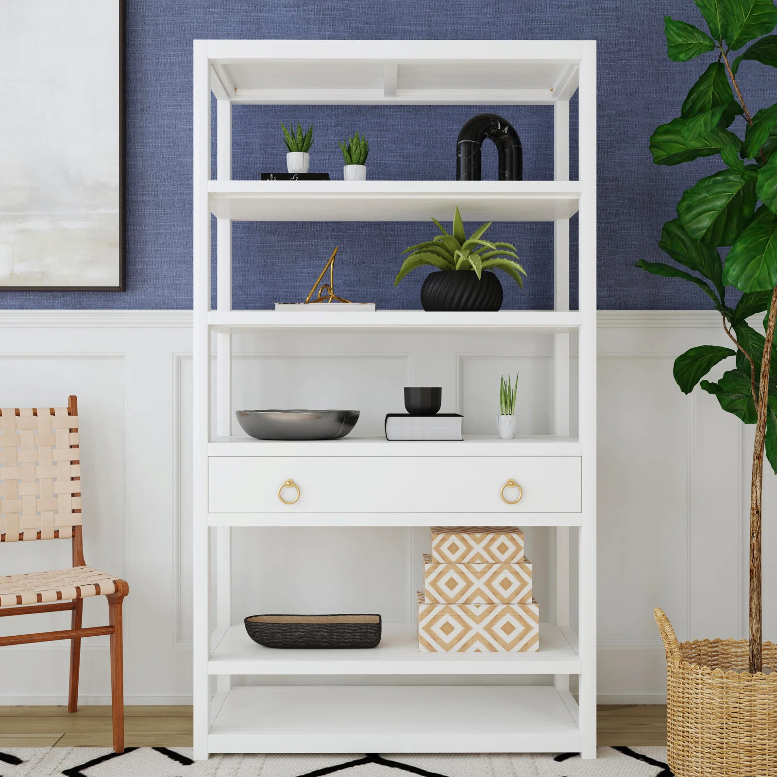 Elin 1-Drawer 5-Tier Standard Bookcase | Birch Lane