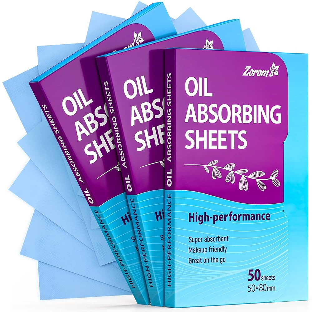 High-Performance Oil Absorbing Sheets for Face - 3 pack (150 sheets) - Makeup Friendly Blotting P... | Amazon (US)
