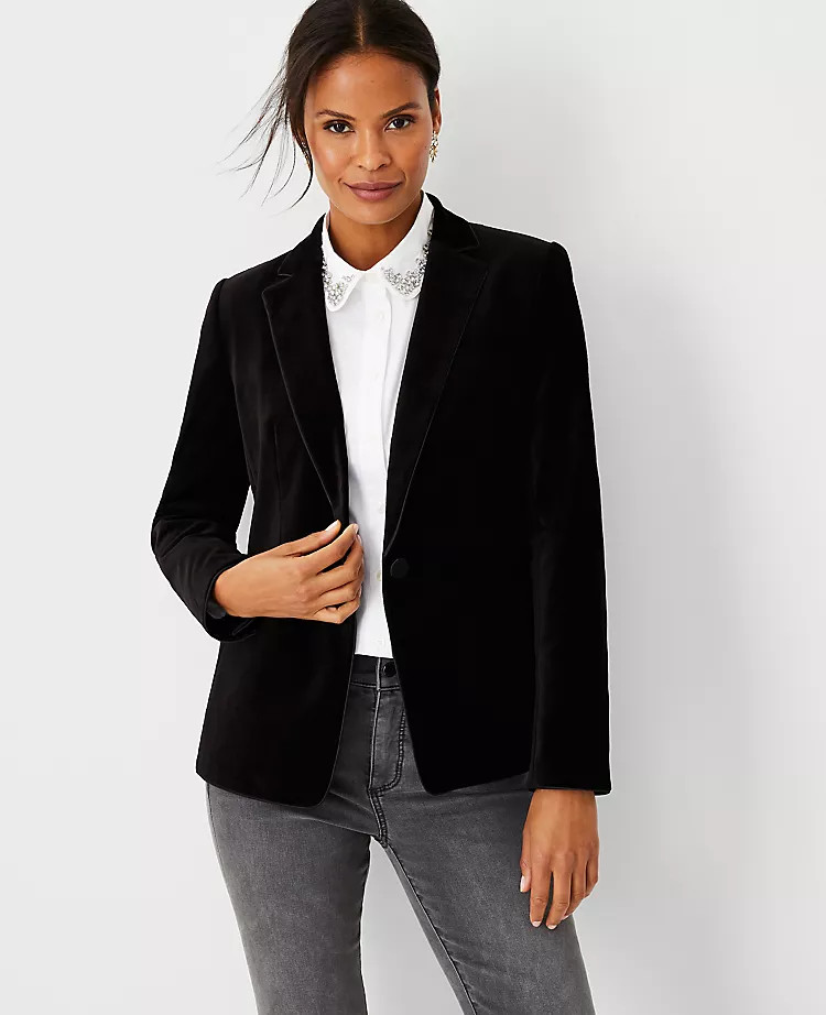 The Hutton Blazer in Velvet | Ann Taylor (US)