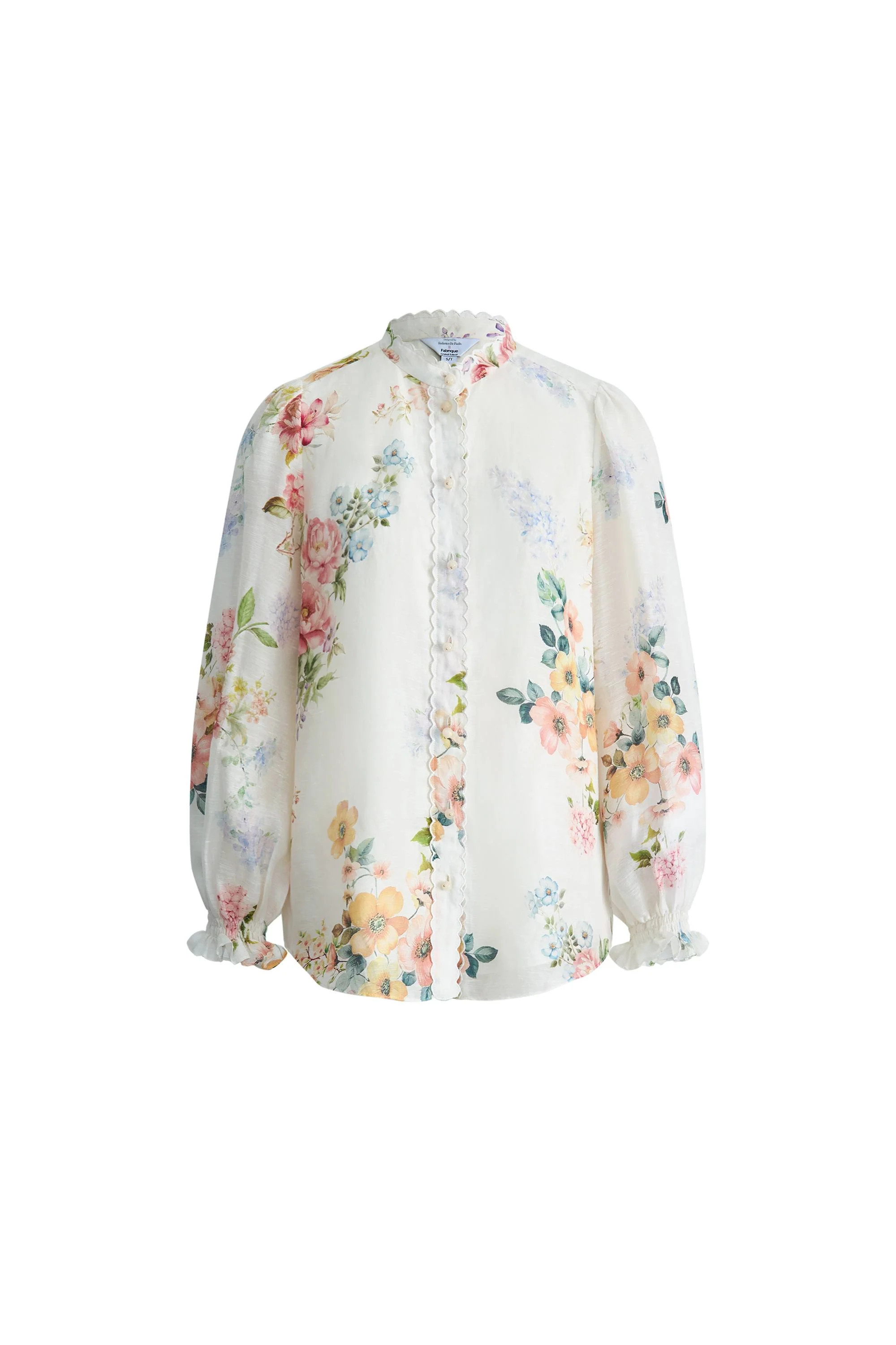 Ariel Flora Blouse in Silk-Linen Blend | Fabrique