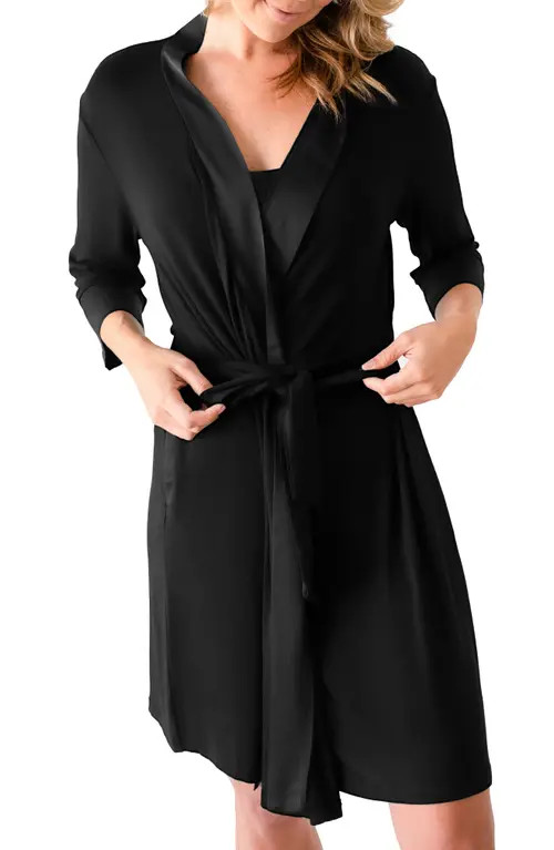 Kindred Bravely Maternity/Nursing Robe in Black at Nordstrom, Size Large | Nordstrom