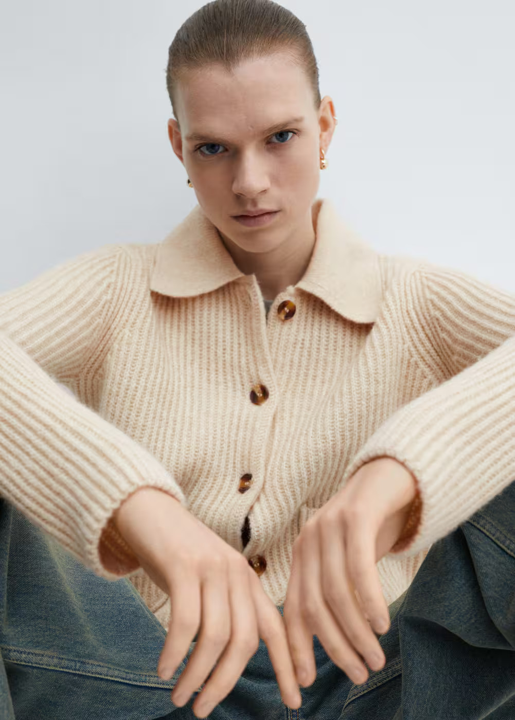 Pockets collar cardigan -  Women | Mango USA | MANGO (US)