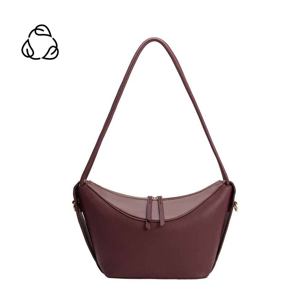 Wesley Plum Recycled Vegan Shoulder Bag | Melie Bianco