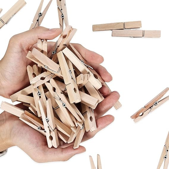 (Pack of 50) Wooden Clothespins About 2-7/8" Long | Amazon (US)